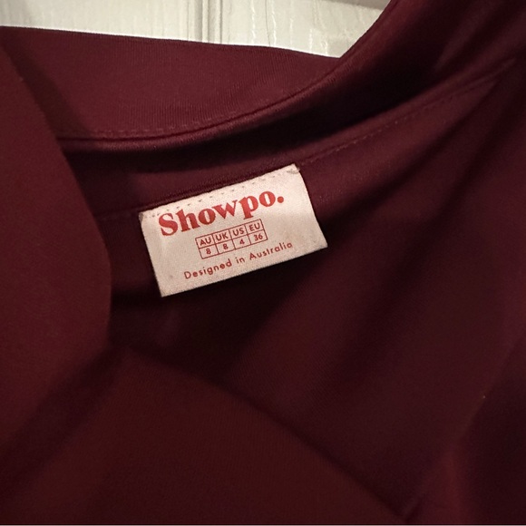 Showpo Burgundy Off the Shoulder Maxi Dress - Picture 2 of 3
